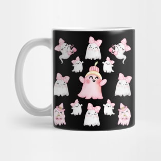 Pink Ghost Happy Halloween Cute Mug